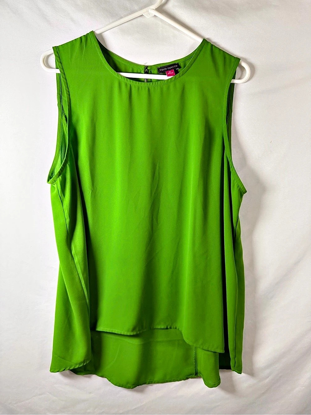 Vince Camuto Green Sleeveless Layered High Low Blouse Top XL